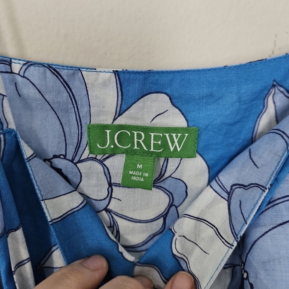 J. Crew Re-Imagined Convertible Beach dress blue peony size M - Picture 7 of 9